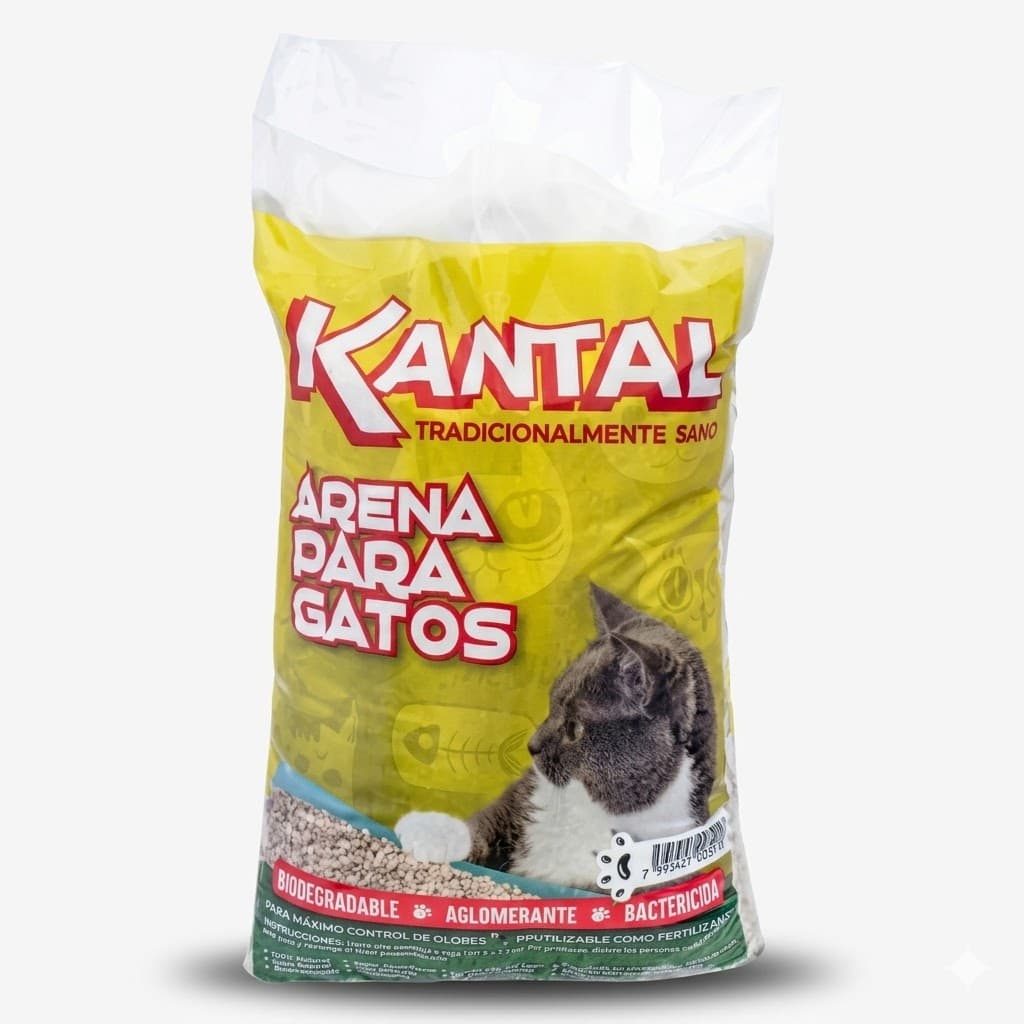 Kantal Arena Sanitaria para Gatos Sin Aroma - Fórmula Natural Aglomerante 3 kg