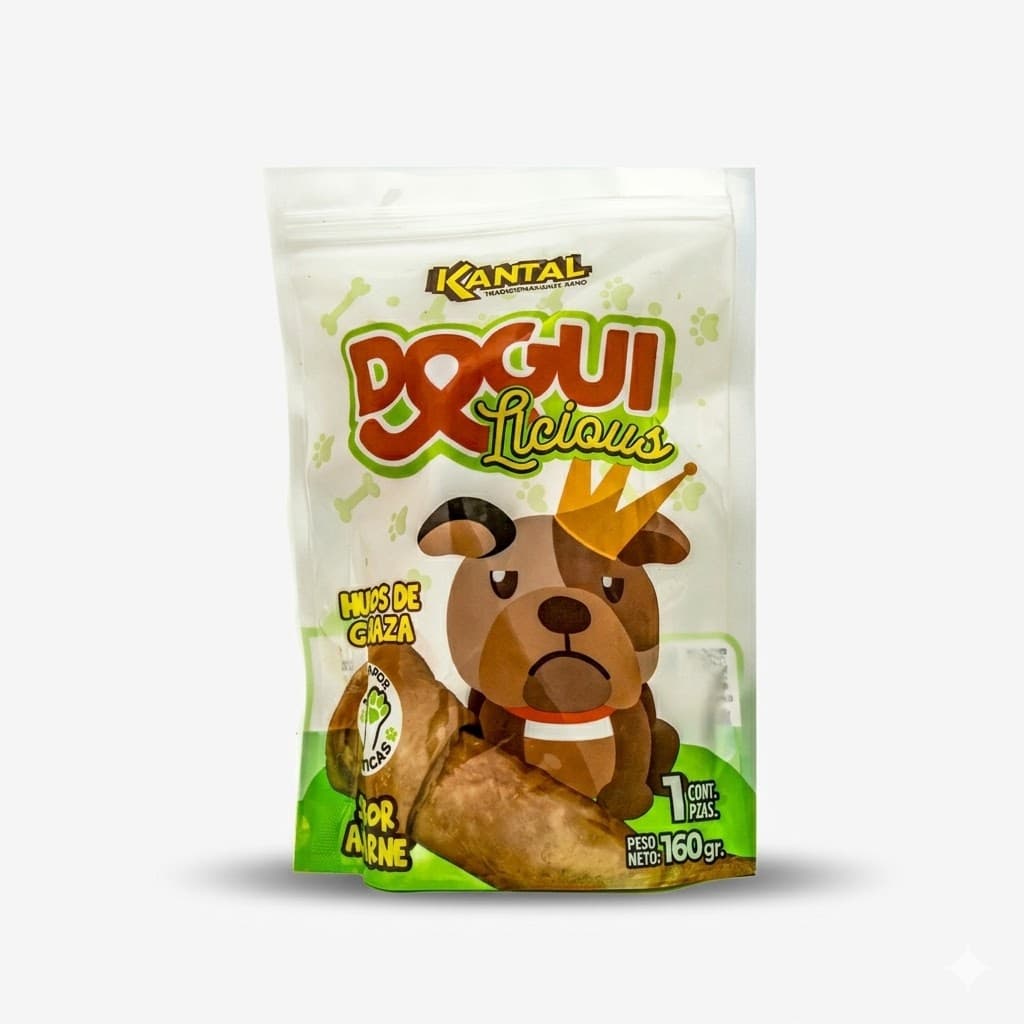 Kantal Dogulicious Hueso Carne 1 Unidad - Snack Masticable para la Salud Dental y Entretenimiento