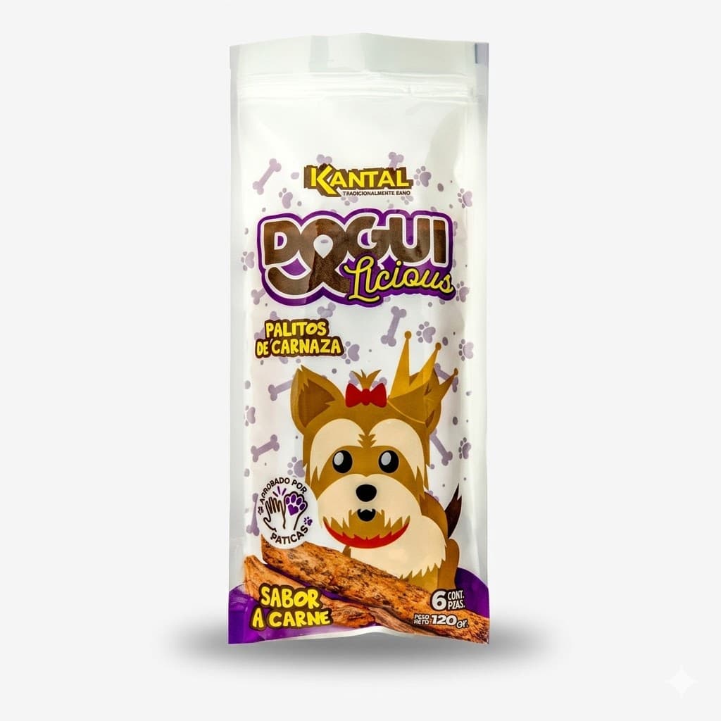 Kantal Dogulicious Sticks Sabor a Carne 6 Unidades - Palitos Masticables para Control de Sarro - Imagen 1