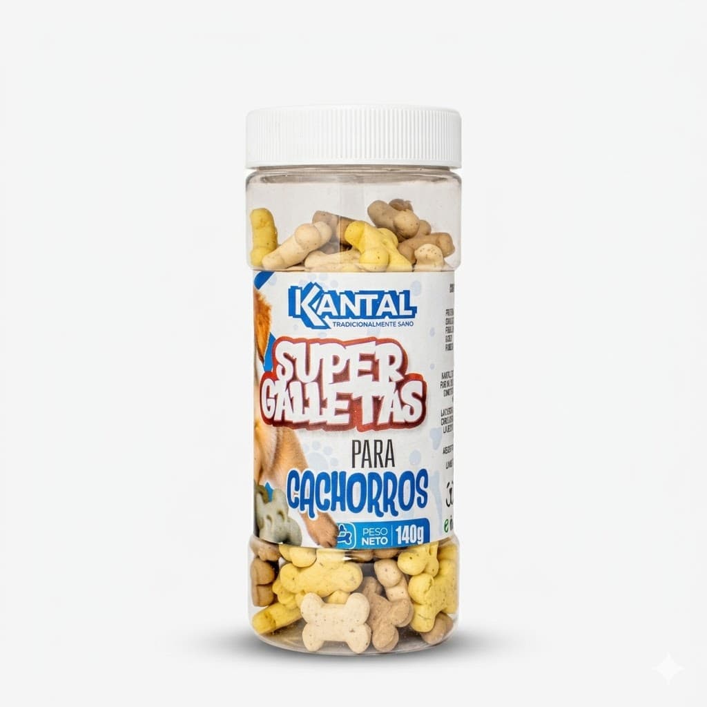 Kantal Super Galletas para Cachorros 140 Gr - Premios Nutritivos para el Crecimiento y Adiestramiento