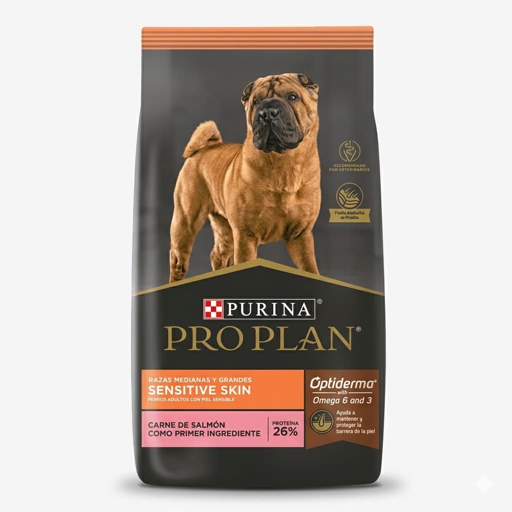 Pro Plan Sensitive Skin Razas Medianas y Grandes 3 Kg - Cuidado Especial para Piel Sensible y Pelaje