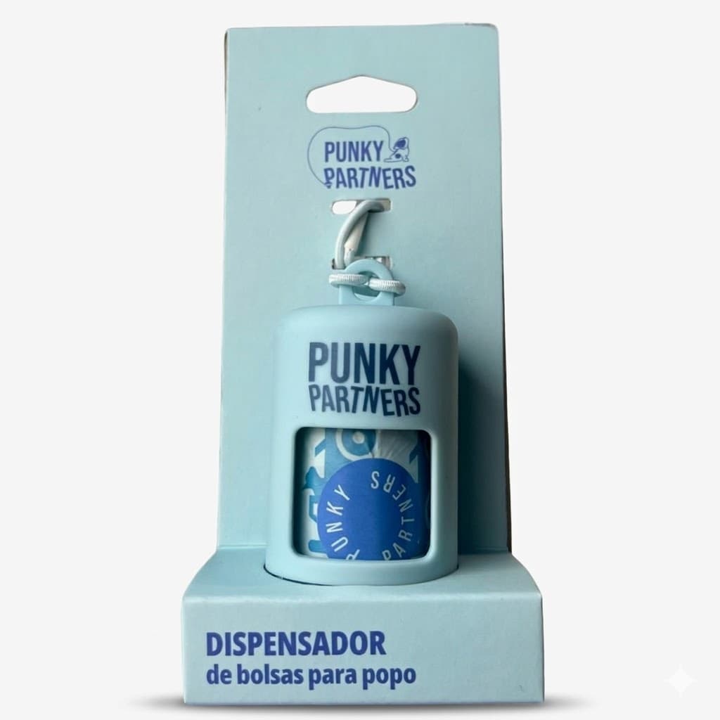 Punky Partners Dispensador de Bolsas - Accesorio Portátil con Enganche para Paseo Incluye un Rollo