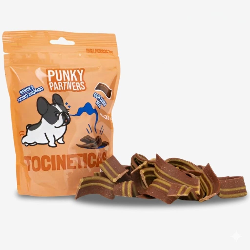 Punky Partners Tocineticas para Perros - Snacks Crujientes y Sabrosos con Delicioso Aroma a Tocino