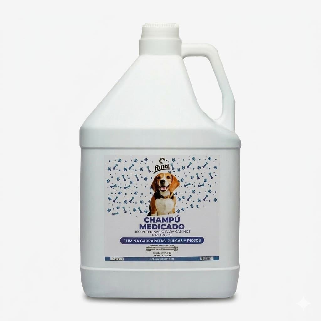 Rinti Champú Medicado 3,8 L - Galón de Limpieza Profunda y Cuidado Dermatológico - Imagen 1
