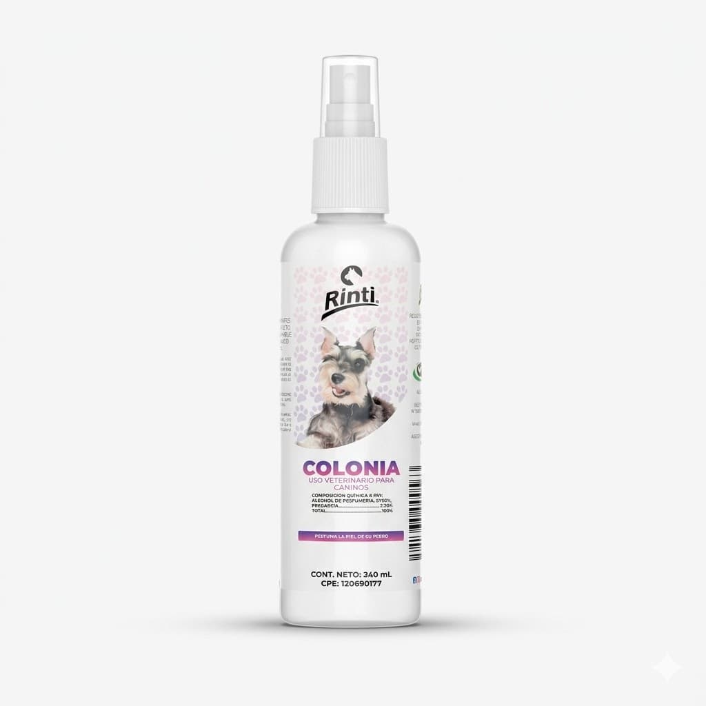 Rinti Colonia para Perros 240 ML - Fragancia Fresca y Duradera para el Aseo Diario