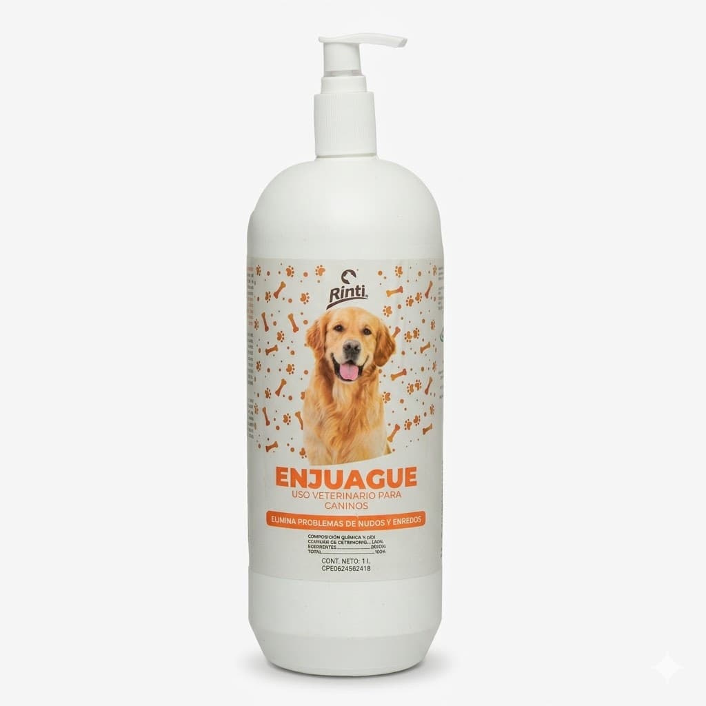 Rinti Enjuague Acondicionador 1 L - Desenredo, Suavidad y Brillo para el Pelaje - Imagen 1