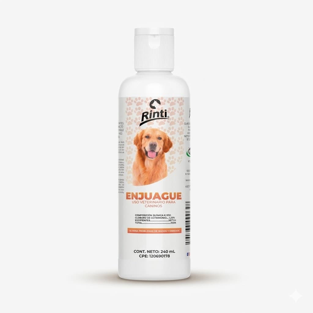 Rinti Enjuague para Perros 240 ML - Acondicionador Suavizante con Efecto Antiestático - Imagen 1