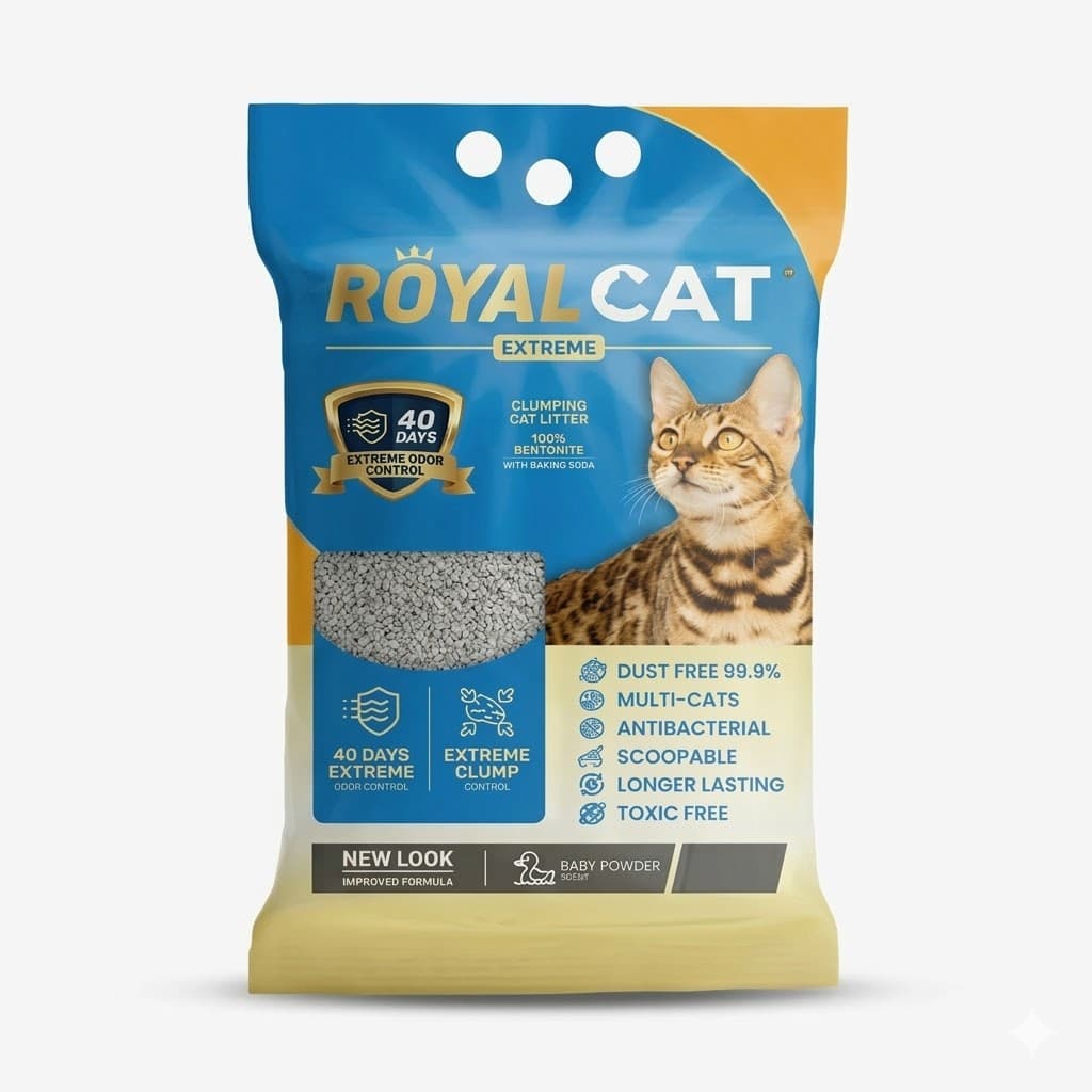 Royal Cat Arena Sanitaria Aglomerante con Aroma a Talco de Bebé 5 kg - Imagen 1