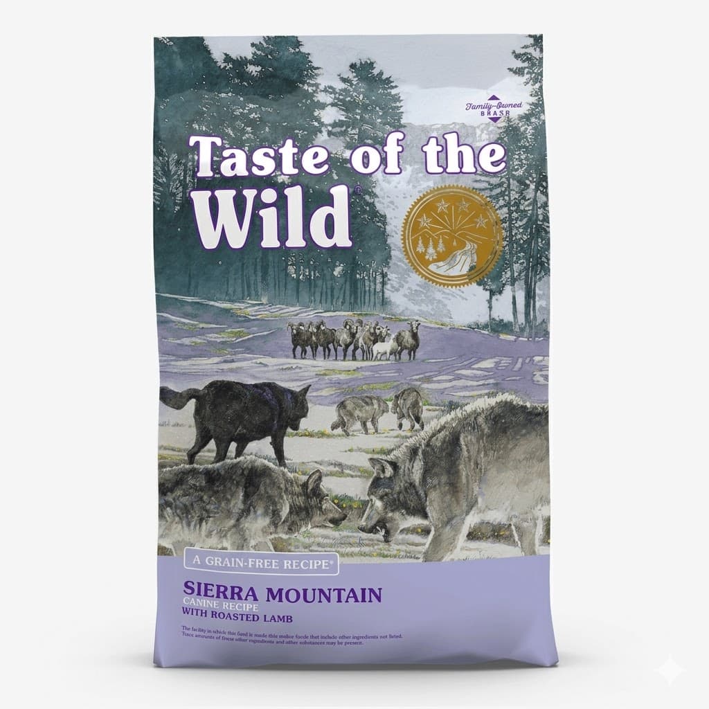 Taste of the Wild Sierra Mountain 5,6 Kg - Dieta de Cordero Sin Granos para Perros de Todas las Etapas